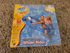 Surf And Sun Transparent Whale Rider Inflatable Pool Toy (Bestway) 2006 - Picture 1 of 5