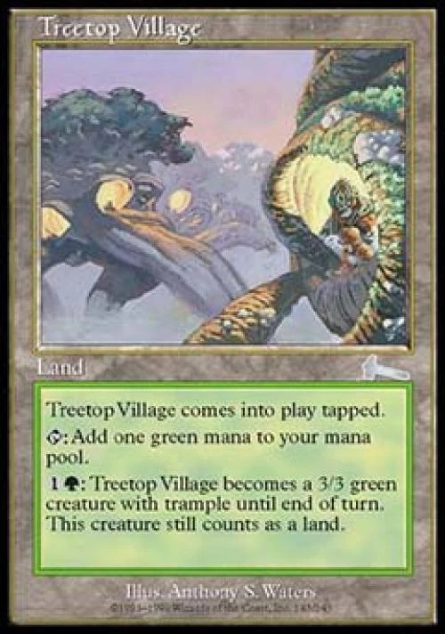 Treetop Village -Foil Medium Play MTG Urza's Legacy - Image 1 of 1