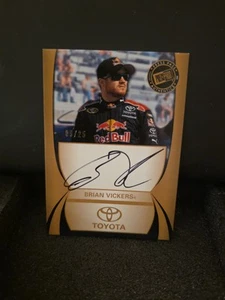 Brian Vickers PACK PULLED NASCAR signed card 2011 PRESS PASS AUTHENTIC 09/25 - Picture 1 of 2