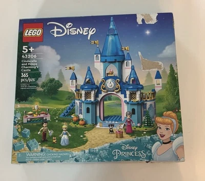 LEGO 43206 Disney Cinderella & Prince Charming Castle – New, Slight Box Damage - Image 1 of 4