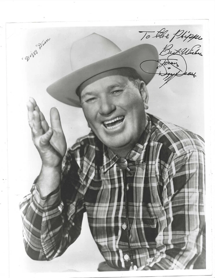 Dizzy Dean Autographed 8x10 Photo St Louis Cardinals Baseball HOFer JSA Letter - Image 1 of 2