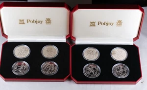 1998 Isle of Man 1 Crown World Cup France 8 Coin Set - Picture 1 of 6