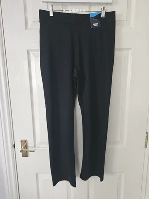 Ex M&S Joggers Straight Leg Stretch High Waist Trouser Black New Without Tags - Image 1 of 4