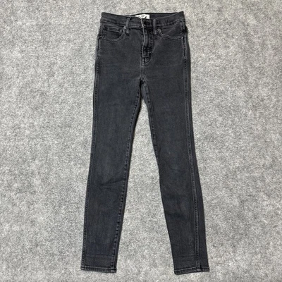 Madewell 10" High Rise Skinny Jeans Women's Size 26 Dark Gray Black Denim - Image 1 of 4
