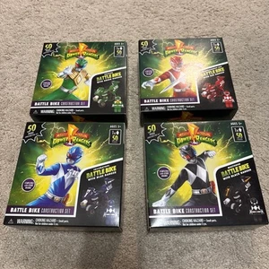 Mighty Morphin Power Rangers_ Battle Bike Construction Sets -FULL SET(4) NEW MIB - Picture 1 of 7