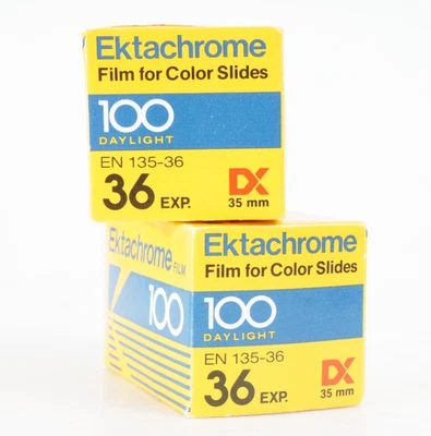 -KODAK EKTACHROME 100 35mm SLIDE FILM EXPIRED 8/87 EN 135-36 LOT OF 2 - Image 1 of 3