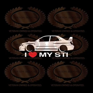 Calcomanía adhesiva I Love My STI para Subaru WRX Bug Eye - Imagen 1 de 1