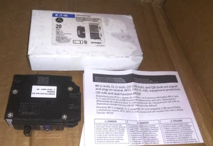 Eaton BRP120DF 20A 1-poliger Stecker auf Neutral AFCI/GFCI Doppelfunktion - Bild 1 von 4