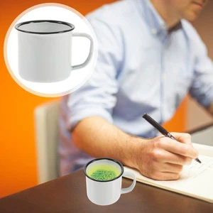 Tarro de té retro tazas de café de viaje tazas vintage vaso esmaltado cerámica - Imagen 1 de 10