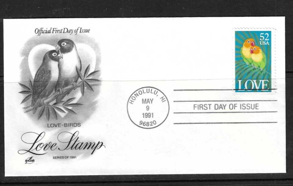 USA SC # 2537 LOVE FDC . Artcraft Cachet - Image 1 of 1