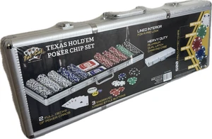 Juego de fichas de póquer Fat Cat 55-0605 500 quilates Texas Hold'em (sellado/nuevo/sin usar) - Imagen 1 de 5