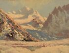 Oil on canvas. Winter mountain landscape, 1939