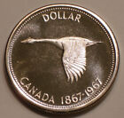 1967 Silver Dollar of Canada superb Gem BU P/L PROOFLIKE Flying Goose