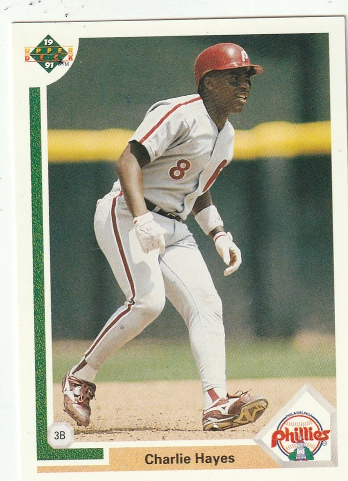 FREE SHIPPING-MINT-1991 Upper Deck Charlie Hayes #269-PLUS PHILLIES BONUS CARDS - Image 1 of 1