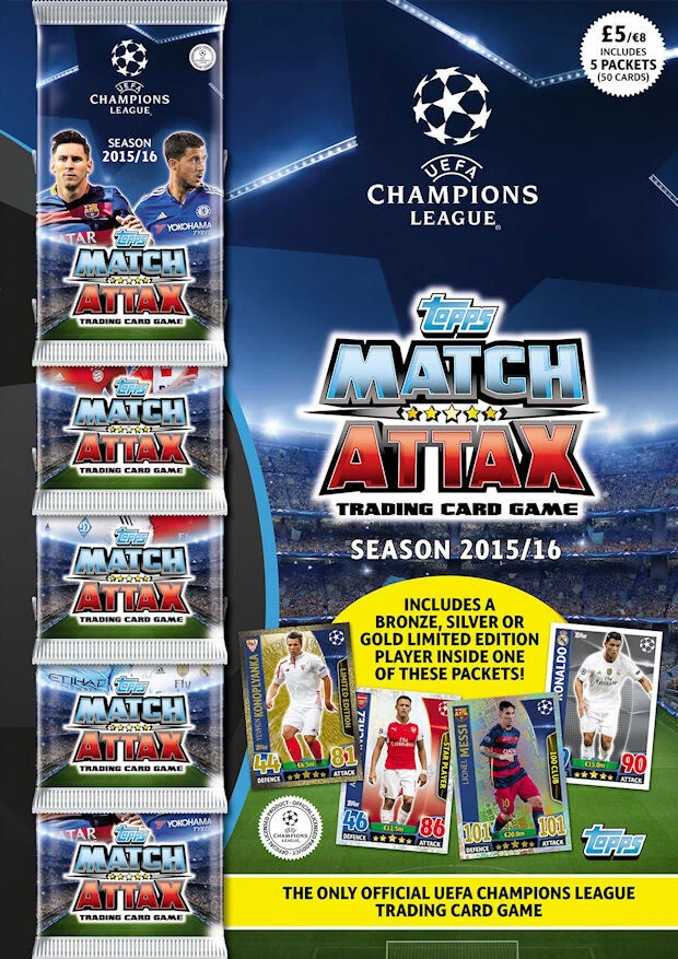 A CHOISIR TO CHOOSE YOUR CARDS TOPPS MATCH ATTAX CHAMPIONS LEAGUE 2016 - Photo 1/1
