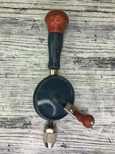 Stanley Hy-Lo Drive Hand Crank Eggbeater Drill Model H1220B  w(8) Bits  USA Made - Picture 1 of 10