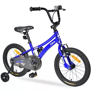 Kids Bike,16 Inch Kids' Bicycle with Training Wheels for Boys Age 4-7 Years Blue - Picture 1 of 5