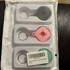 For Apple Airtag Silicone Holder Keyring Lot Of 3?Black Pink Green Nisp