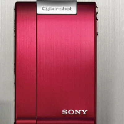 Sony Cyber-shot DSC-T200 8.10 million Pixel CCD Retro Digital Camera - Red - Image 1 of 4