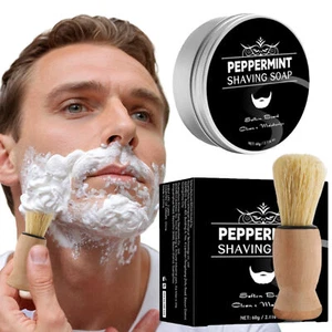 Men's Shaving Soap Cream Men Thick Rich Moisturising Shave 60g Cream - Picture 1 of 12