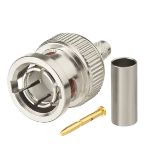 75Ohm Connettore SDI BNC Maschio Crimpatura per Mini RG59 Belden Riser 1855A 6G-SDI 4K - Foto 1 di 4