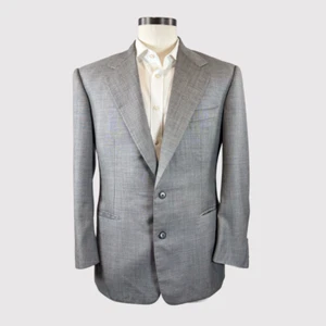 Belvest Mens Blazer Gray Sports Coat Wool Super 100s Italian Suit Jacket 42R - Picture 1 of 15