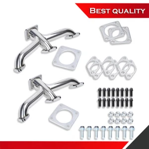 Suits Ford Flathead V8 1932-1953 Stainless Steel Shorty Tube Exhaust Headers - Picture 1 of 5