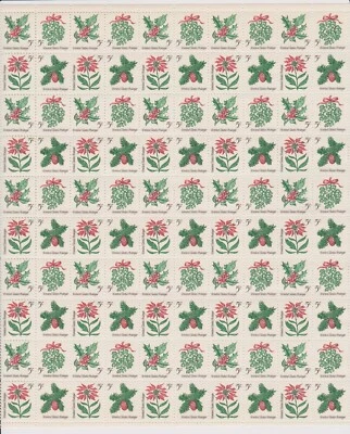 Scott # 1254 " Christmas " 1964 " Mint Stamp Sheet Of 100  - Image 1 of 2