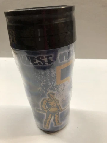 West Virginia Mountaineers NCAA 16oz  Hype Travel Tumbler Cover