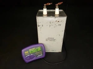 6uF MFD 3KVDC High Voltage Oil Filled Energy Storage Capacitor - TESTED - Foto 1 di 7