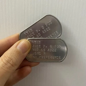 Set Piastrine Militari Jake Ryan - Cosplay Dog Tags Serie TV - Foto 1 di 8