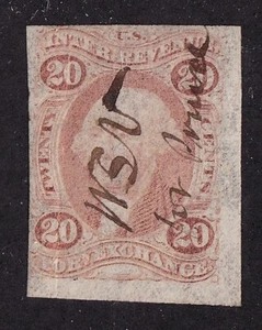 MATT'S STAMPS US SCOTT #R41a 20-CENT FOREIGN EXCHANGE REVENUE STAMP, USED CV$100 - Picture 1 of 2