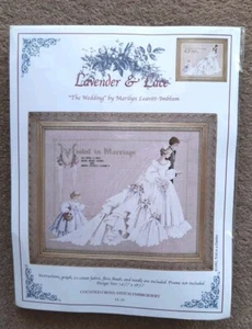 LAVENDEL & SPITZE DIE HOCHZEIT MUSTER KREUZSTICH SET - Bild 1 von 3