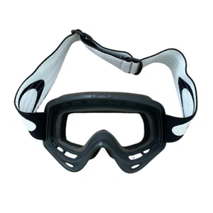Oakley Goggles Youth O-Frame XS MX Mountain Biking MTB Jet Black White Matte - Picture 1 of 12
