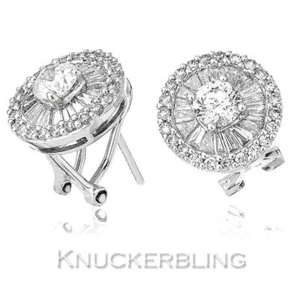 Echte Diamant Cluster Ohrringe 2,50ct rund Brillantschliff F VS in 18kt Gold - Bild 1 von 1