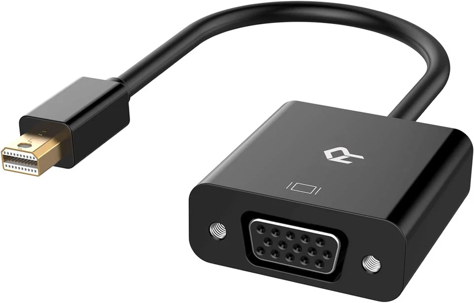  Adattatore Mini Displayport (Mini DP) (Thunderbolt) su VGA, 1080P, Nero - Immagine 1 di 1