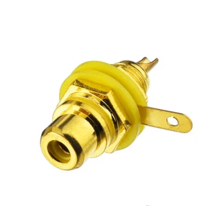 5x RCA panel mount Jack Female Bulkhead with nut and solder cup Connector - Picture 1 of 3