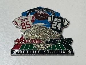 San Francisco 49ers vs NY New York Jets Game Day Pin September 30 2012 9/30/12 - Picture 1 of 2