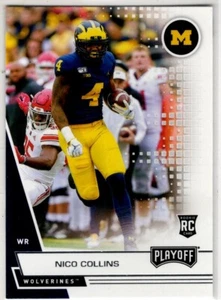2021 Panini Chronicles Playoff Draft Picks Nico Collins No. 399 Wolverines - Bild 1 von 2
