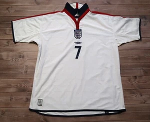 ⚽Umbro Football Shirt ENGLAND  #7 Home Soccer Jersey 2004, Men`s Size XL - Picture 1 of 24