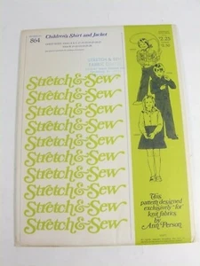 Vtg STRETCH & SEW Pattern 864 Children's SHIRT & JACKET Ann Person uncut - Picture 1 of 3