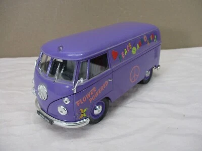 Vtg Solido 1966 VW Volkswagen Combi Van Bus Flower Powered 1/19 Scale Diecast - Image 1 of 4