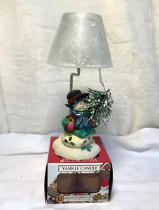 NEW Yankee Candle Snowman Tea Light Holder & 12 Gingerbread Tea Light Candles - Picture 1 of 6