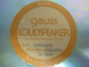 Gauss 38 cm Super Subwoofer, Model 4583 ASX, gebraucht! 800 Watt, 8 Ohm - Bild 1 von 7