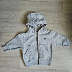 Next Kapuzensweatjacke, grau weiß, Gr.68, Neuwertig, Reißverschluss, bequem - Bild 1 von 4