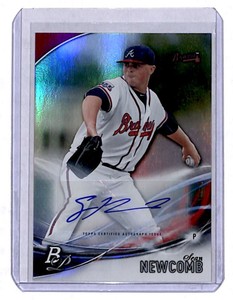 2016 Bowman Platinum Top Prospects Sean Newcomb Auto #TPA-SN TS1