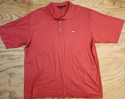 Masters Logo Soft Cotton Salmon Colored Golf Lightweight Polo Shirt Mens XL - Image 1 of 4