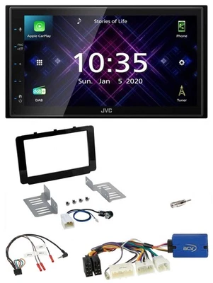 JVC DAB 2DIN Lenkrad Bluetooth USB Autoradio für Toyota Hilux 2016-2020 - Bild 1 von 4