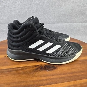 Adidas Mens Size 8.5 Black High Top Basketball Shoes Sneakers LVL 029002 - Picture 1 of 14