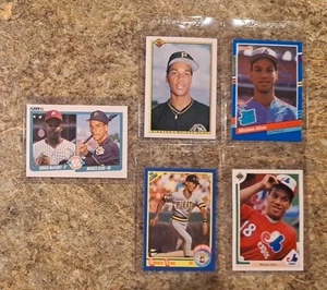 (5) Moises Alou 1990 Bowman Rookie card RC Score Fleer 1991 Donruss Upper Deck - Picture 1 of 11
